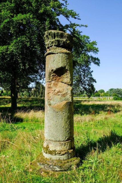 Roman Column in Eaton Hall Gardens