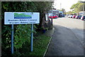 Borderlands Line name sign, Station Road, Buckley