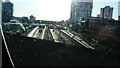 View over Barking station from a 169 bus on Northern Relief Road