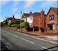 Houses and hedges on the north side of Chester Road, Buckley