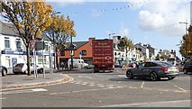J1418 : Traffic Roundabout in the Centre of Warrenpoint by Eric Jones