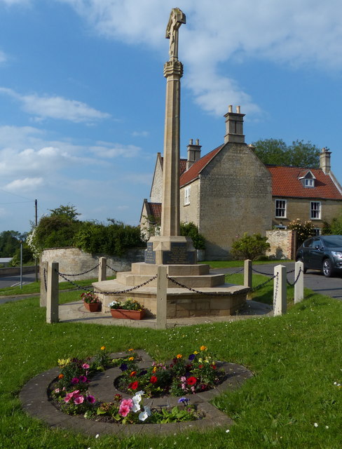 Colsterworth war memorial along the High Street