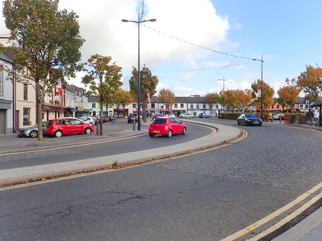 The A2 (Newry Road) entering The Square at Warrenpoint