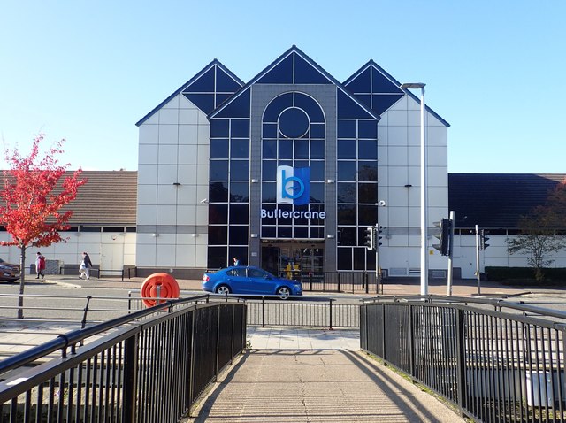 The principal entrance to the Buttercrane Shopping Centre, Newry