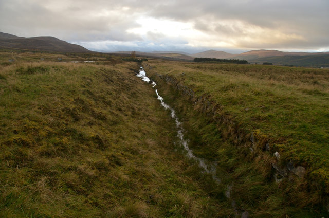 Artificial Drainage Ditch, Strath Carron, Ross-shire
