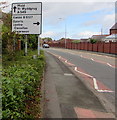 Windmill Road directions sign, Buckley