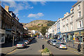 View up Mostyn Street from roundabout