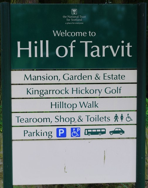Notice at Hill of Tarvit Mansion House entrance