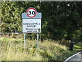 TL8521 : Coggeshall Hamlet Village Name sign by Geographer