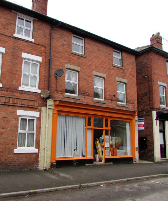 Orange shop front, Market Street, Craven Arms