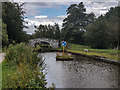 Victoria Mill wharf and swing bridge base, Caldon Canal, Stockton brook