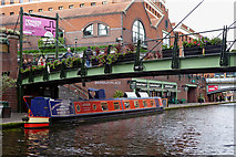 SP0686 : Canal footbridge in Birmingham City Centre by Roger  D Kidd