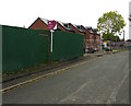 SO4383 : Station Crescent building site fences, Craven Arms by Jaggery