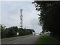 Approaching the telecomms mast at Stafford Park