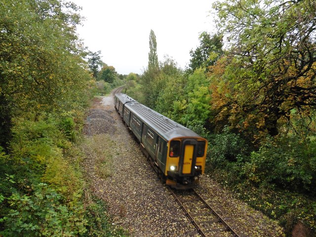 Shuttle train to Taunton, from Bishops Lydeard