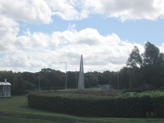 Towards the obelisk at Nairn roundabout