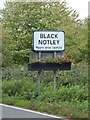 Black Notley Village Name sign