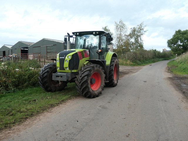 Large tractor, small road, Ainstable