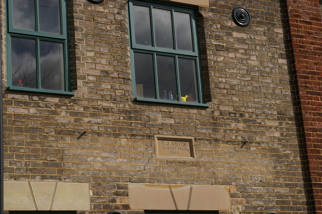 Name stone on former Albert Mill, Bond Street, Stowmarket