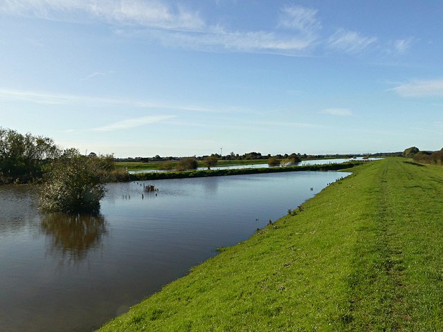 Flooded fields beside the River Aire