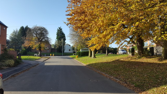 Residential street in Hathern.