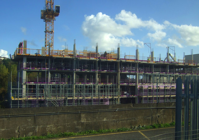 Construction site, Swansea \u00a9 JThomas cc-by-sa\/2.0 :: Geograph Britain ...