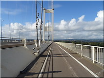 ST5590 : Cycleway and footpath on the Severn Road Bridge  by JThomas