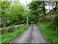 No Through Road sign, Heol Giedd, Cwmgiedd, Powys