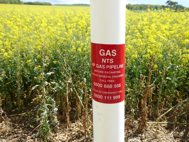 Details on gas pipeline marker post