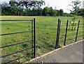 Entrance to grassy area on Tivey Road