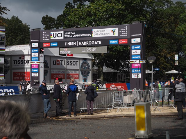 Finishing Line for UCI World Cycling Championships in Harrogate 2019