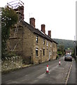 Cones and scaffolding, Newton, Craven Arms