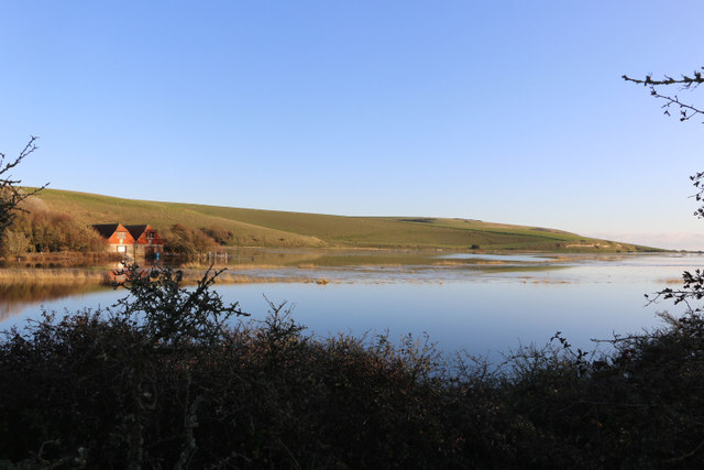 Flooded boathouse on the River Cuckmere