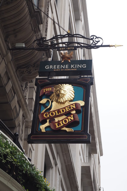 The sign of The Golden Lion