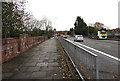 Across Northern Avenue railway bridge, Whitchurch, Cardiff