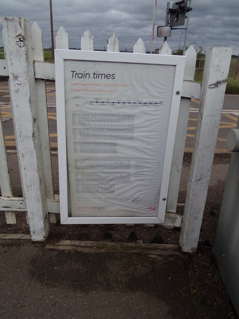 Train times at Shippea Hill Railway Station