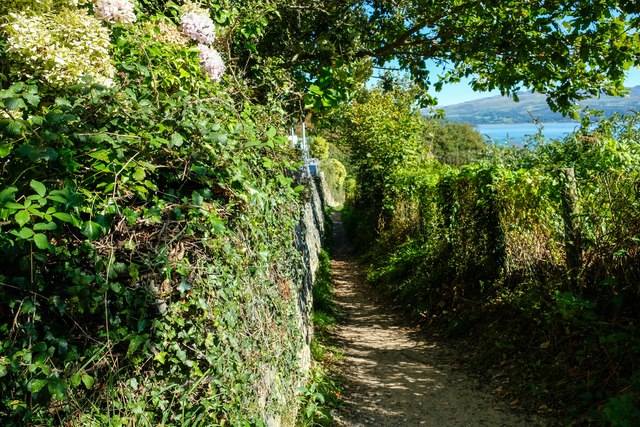 The Wales Coast Path approaching Borth-y-Gest