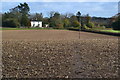 Path across bare field toward Forton