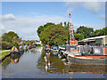 Canal and boatyard in Stone in Staffordshire