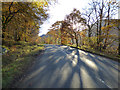 The A815 road at Loch Eck