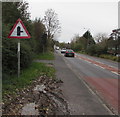 Warning sign alongside the A49, Church Stretton