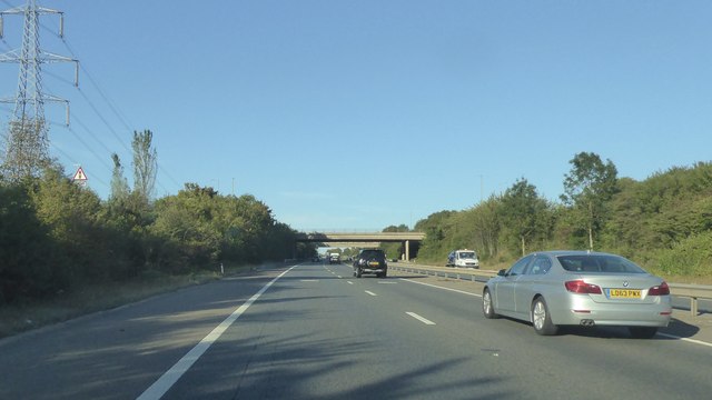 A505 crossing A1(M) northbound