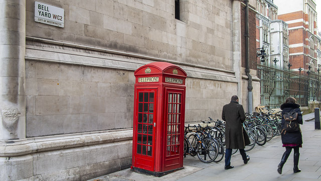 Telephone call box, London