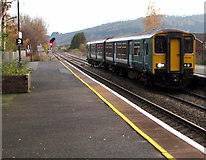SO4382 : Manchester Piccadilly train arriving at Craven Arms station by Jaggery