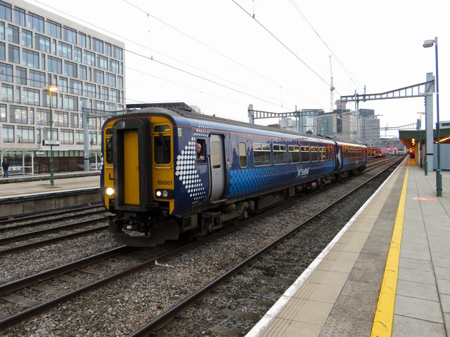 Scotrail multiple unit in southern Wales