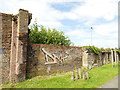 Old industrial wall by the canal