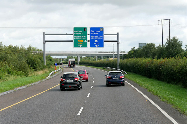 Overhead Sign Gantry on the M20, approaching Limerick