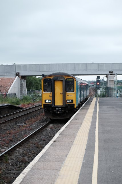 Train arriving at Severn Tunnel Junction