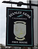 NY0405 : Sign for the Stanley Arms, Calder Bridge by JThomas