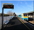 Carmarthen train leaving Llanelli station